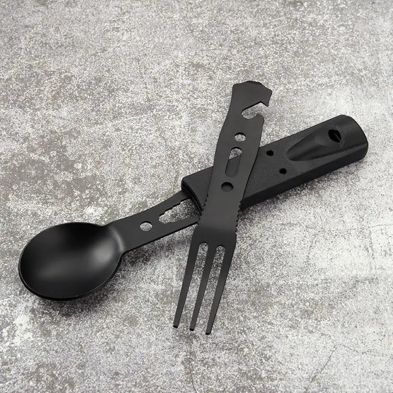 7 in 1 Multi Tool  Fork Knife Spoon Camping Survival Tool Kit