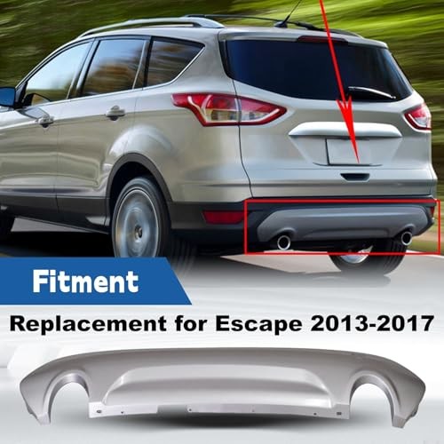 Rear Lower Valance Panel Bumper Cover Silver Replacement for Escape 2013-2017