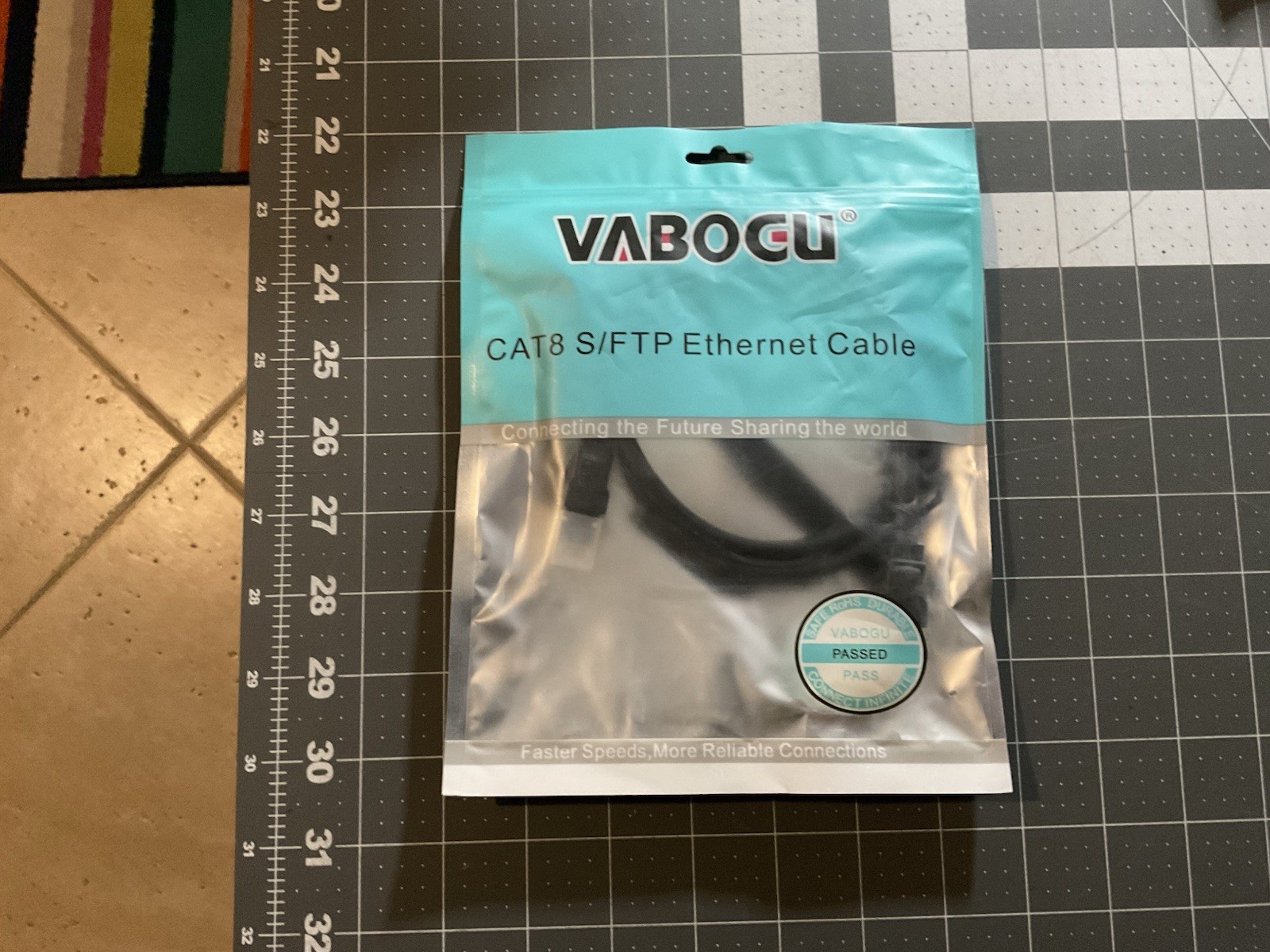 Vabogu Cat 8 S/FTP Ethernet Cable 3ft Indoor Outdoor, T2