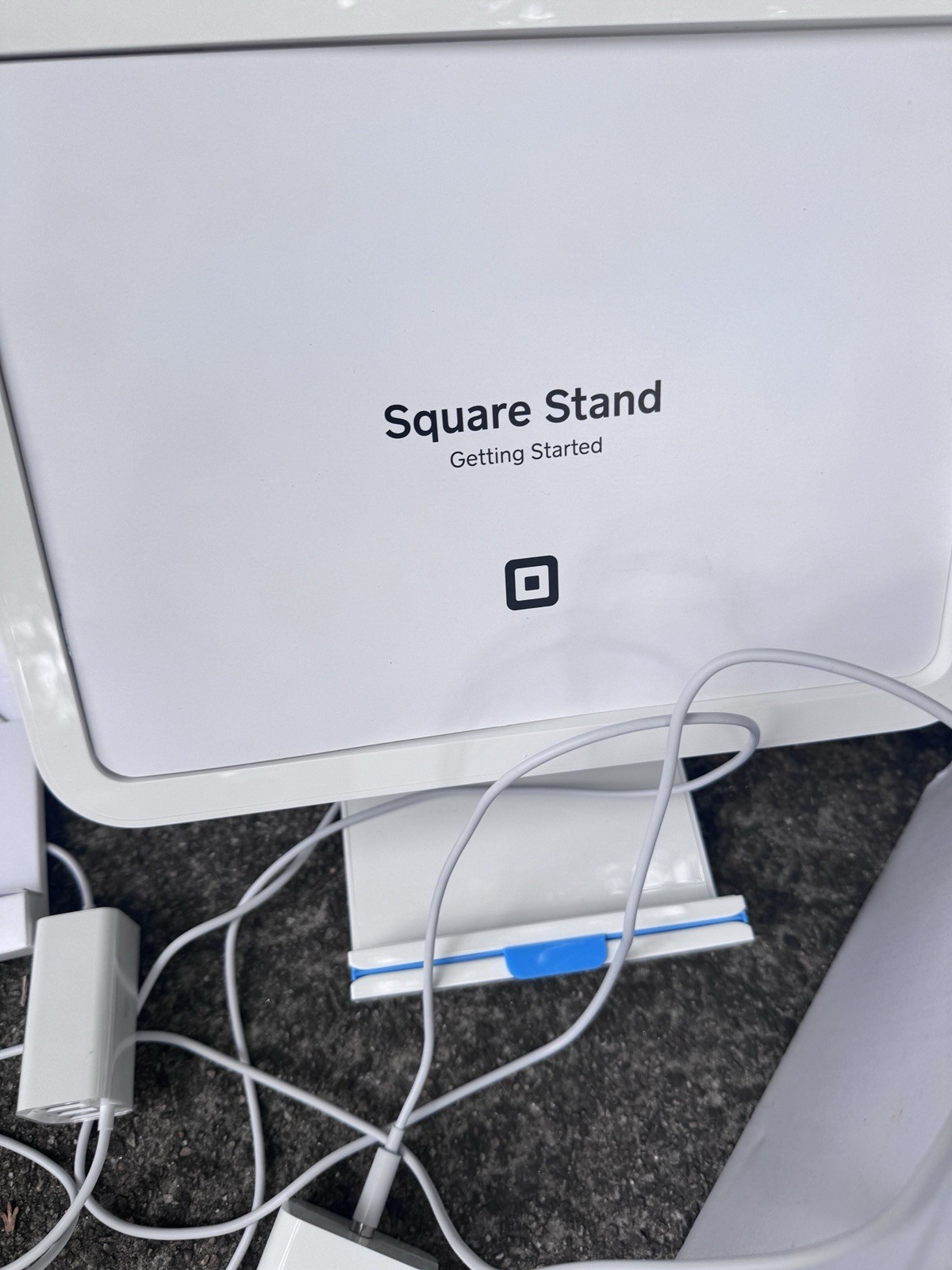 Square Square Stand POS iPad/Tablet Stand Kit with Power Adapter, Cables & Box