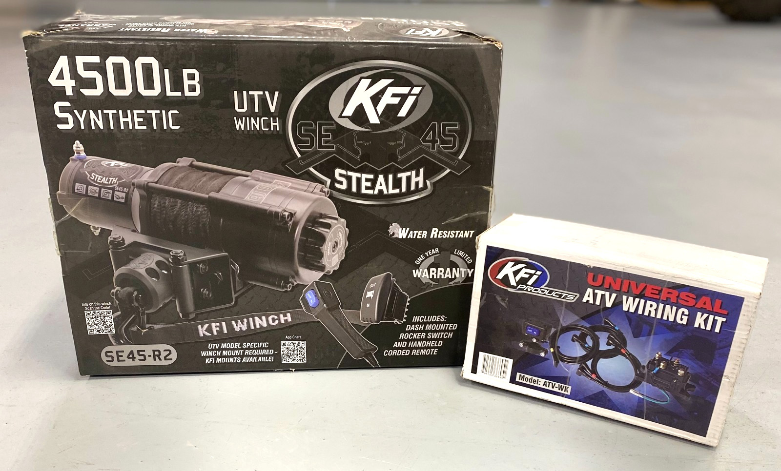 Brand New KFI Stealth 4500 lb ATV/UTV Winch & Universal Wiring Kit