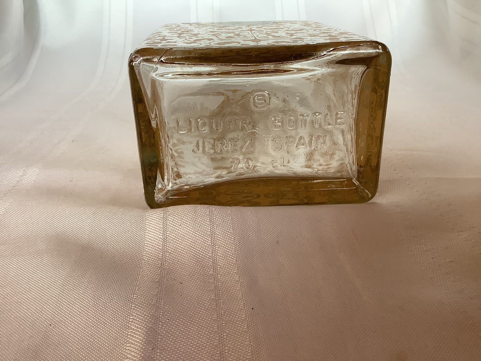 LIQUOR BOTTLE JEREZ SPAIN Decanter With Stopper, Empty