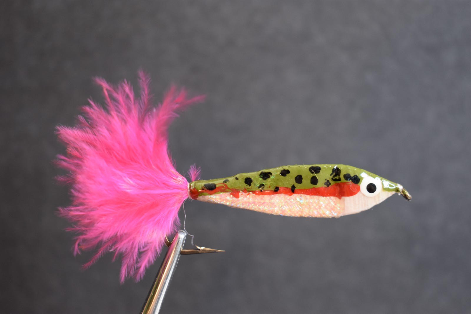 Pearl & Red  EPOXY MINNOW Nymph Fishing Flies 1 Fly, U Choose
