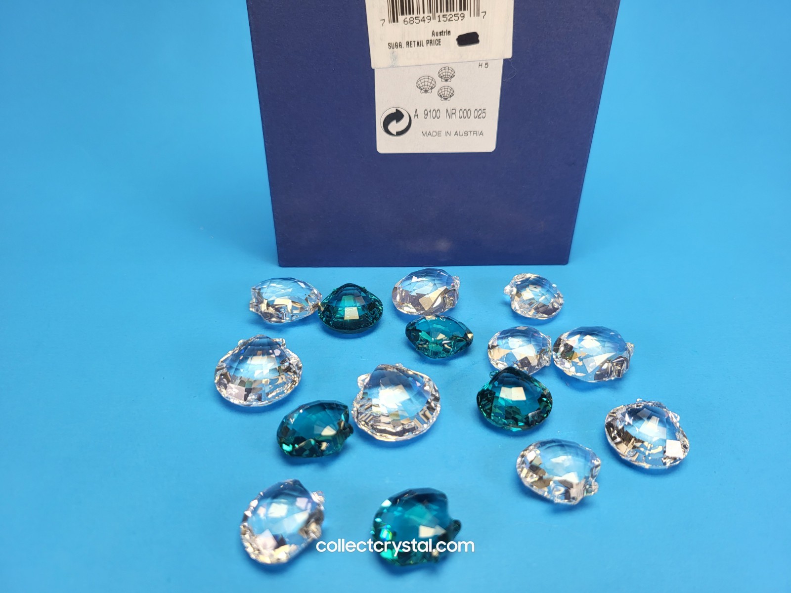 Swarovski 2006 Scallops Set – Mini (15 pcs) #833575 Membership Exclusive - W/Box