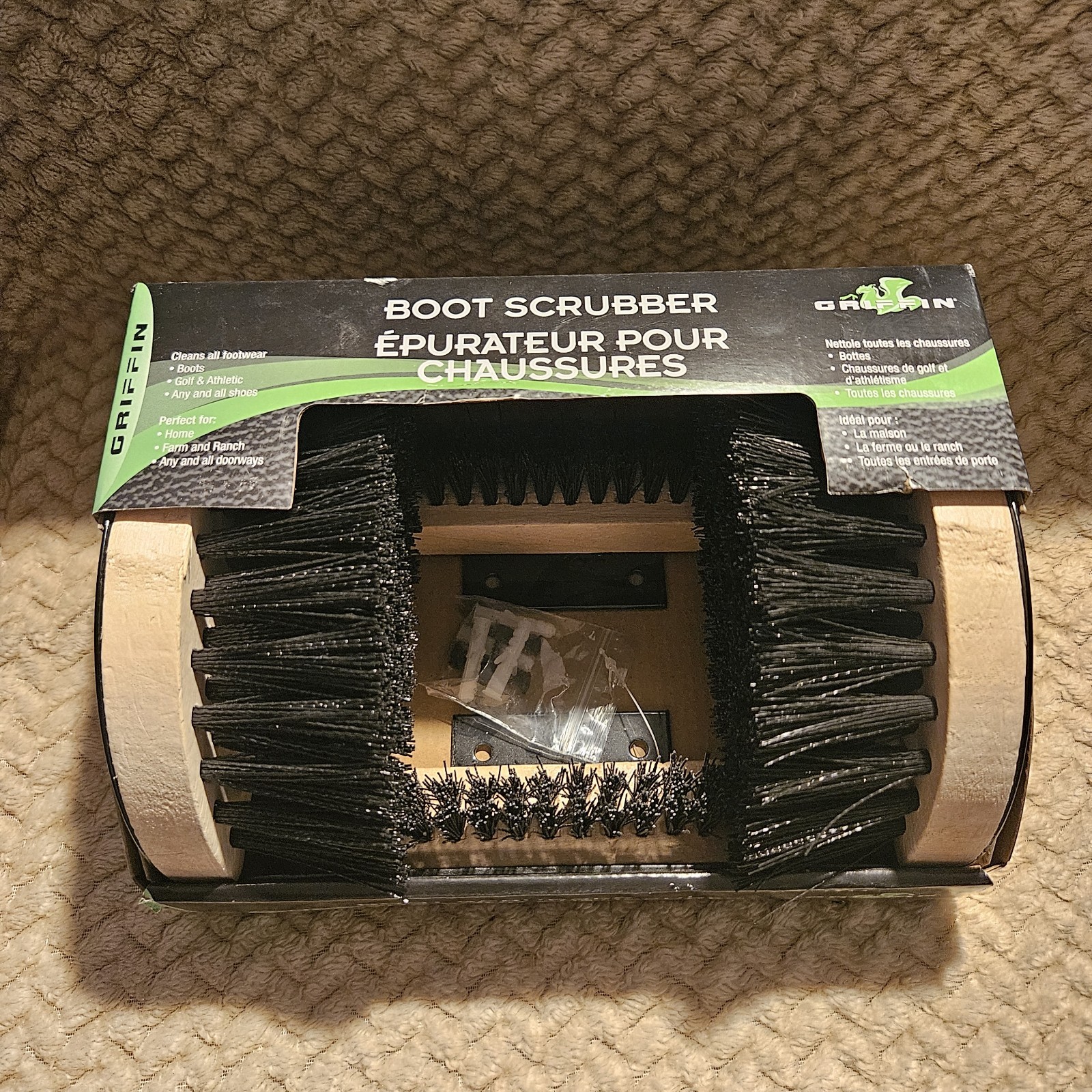 Griffin Boot Scrubber Portable - Cleans Footwear Boots, Golf, Athletic, Shoes
