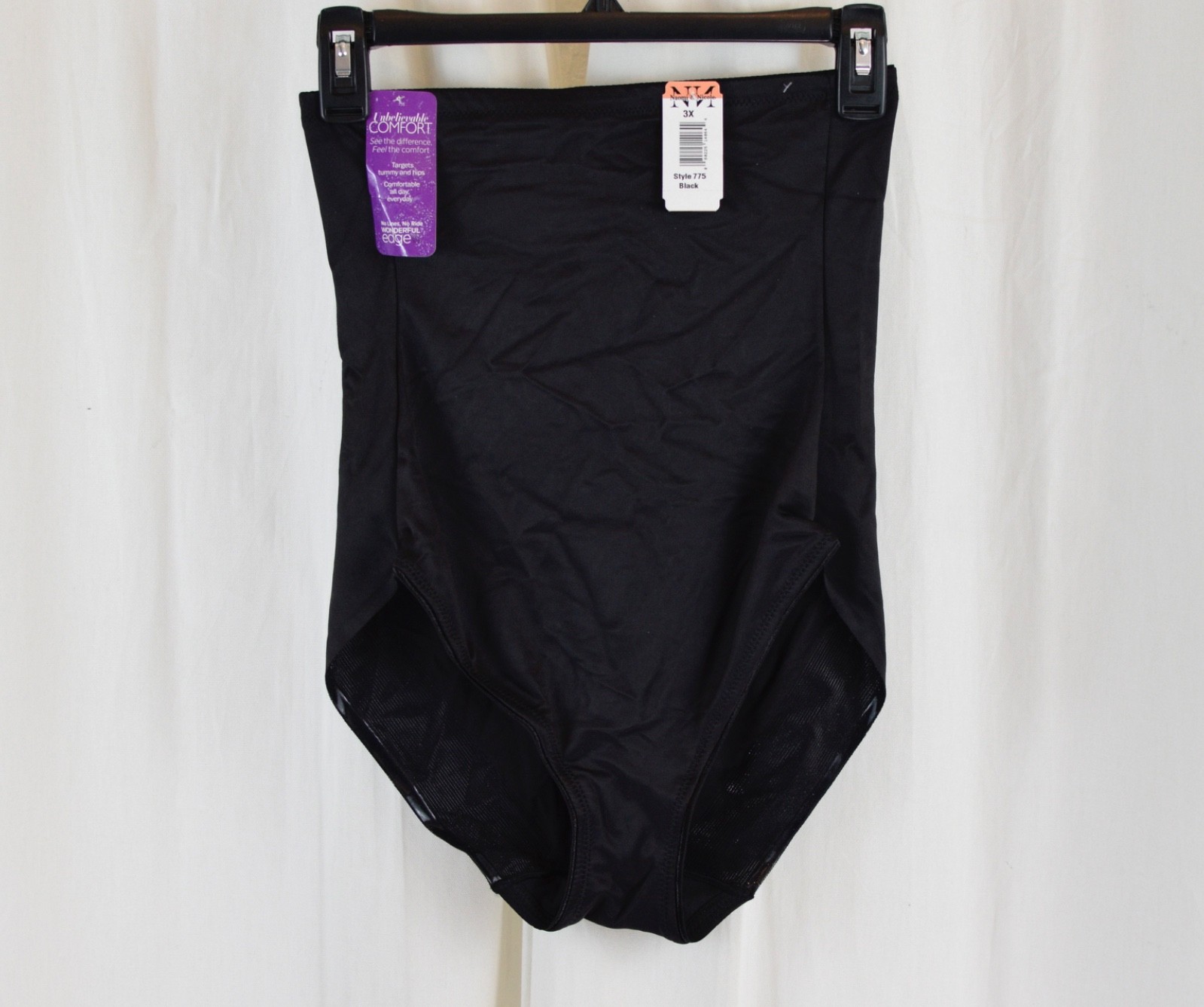 Naomi and Nicole Women's Unbelievable Comfort Hi Waist Brief Black Size 3X