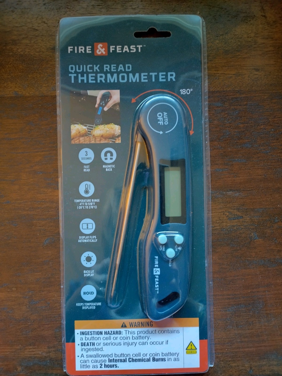 Cedar Grilling Planks (2-pk) & (1) Quik Read Meat Thermometer -- New