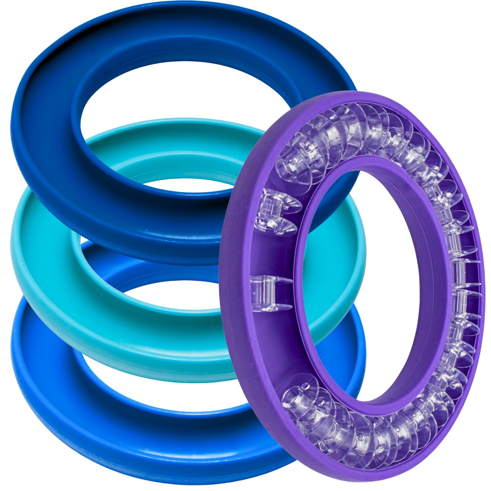 4PCS Blue Round Bobbin Holders – Silicone Sewing Keeper 4PCS,