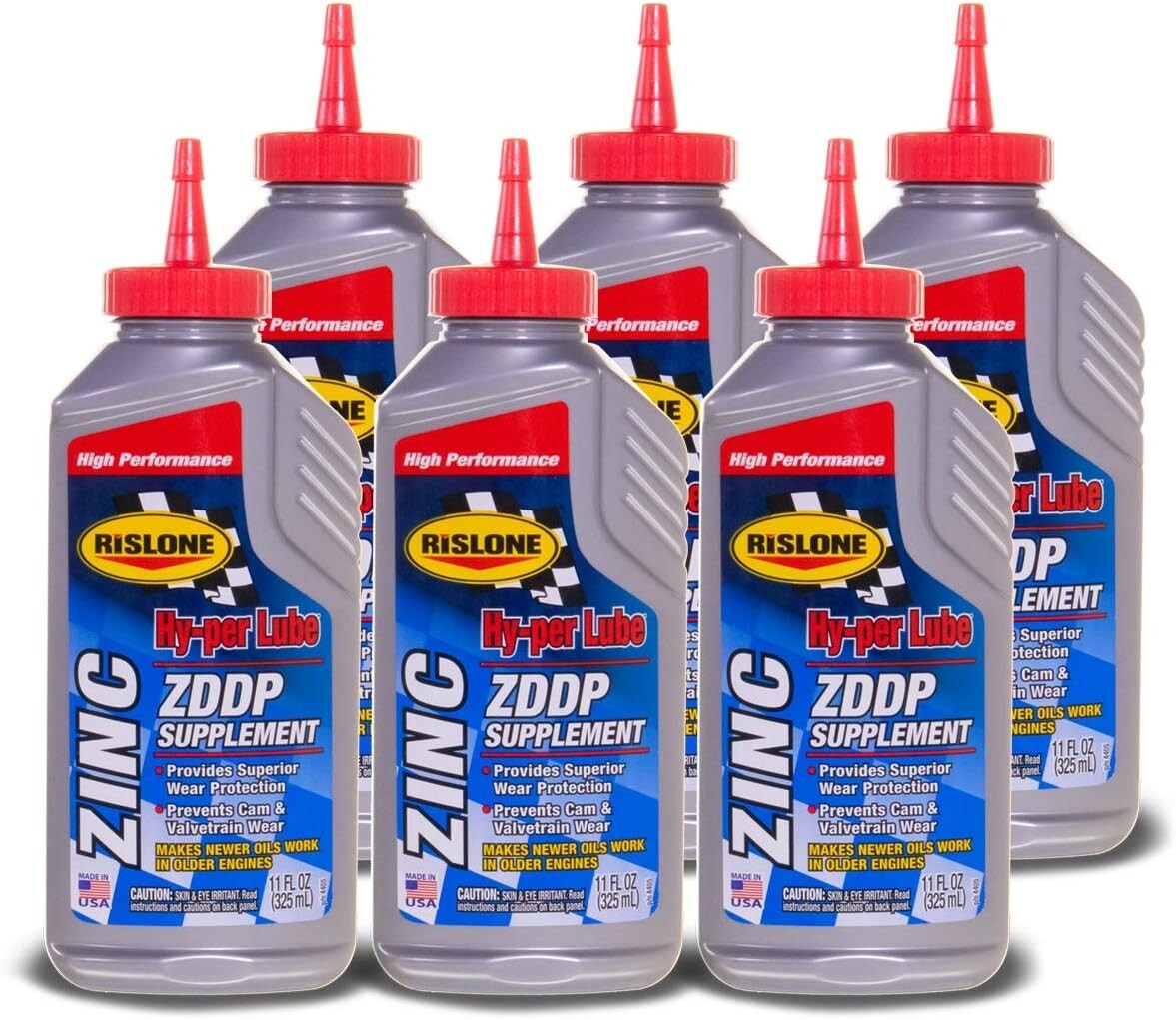 Hy-per Lube Zinc ZDDP 6-Pack Supplement: Enhance Engine Performance & Longevity
