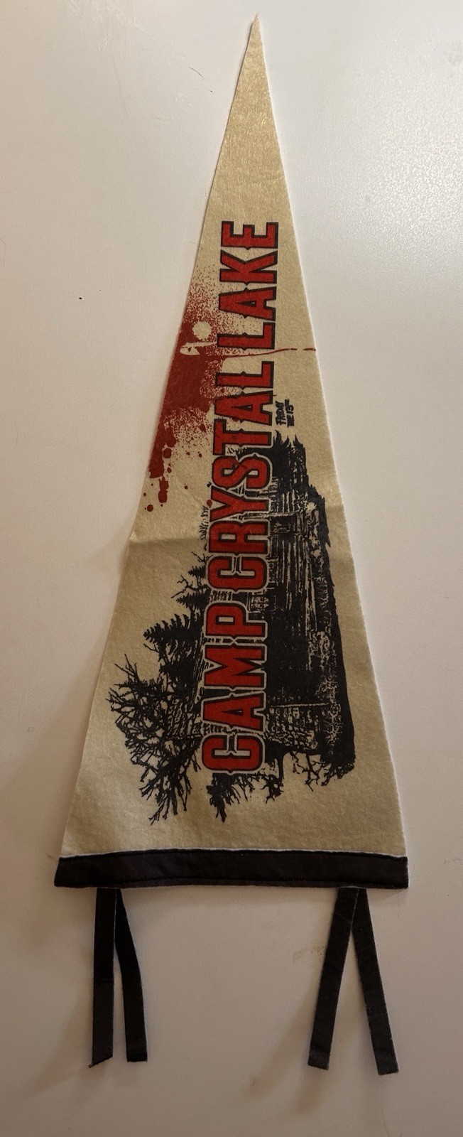 Camp Crystal Lake Pennant Banner Flag Sign Friday the 13th Loot Crate Exclusive