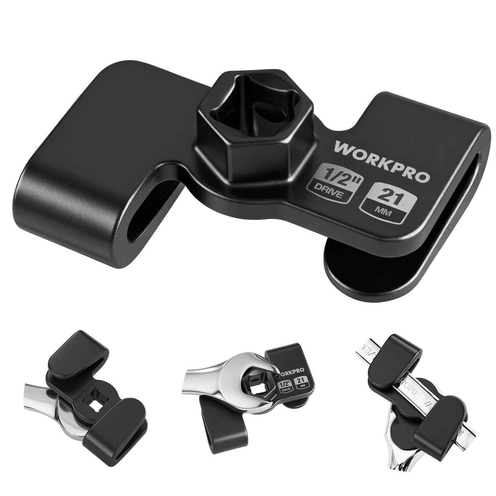 Wrench Extender Tool, 1/2" & 21mm Hex Drive, Universal Adapter