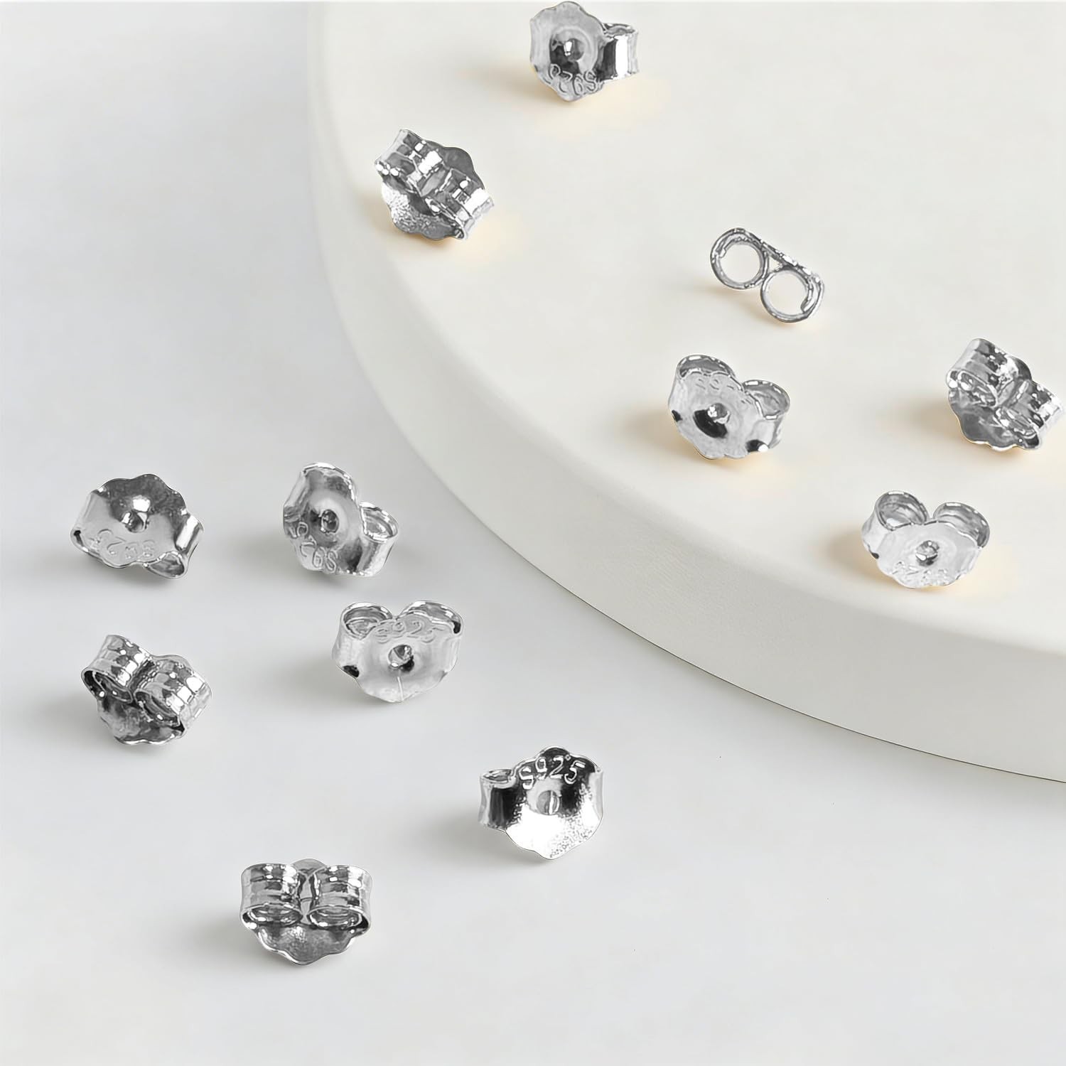 14K Gold Plated Earring Backs - 12 pcs Hypoallergenic for Sensitive Ears