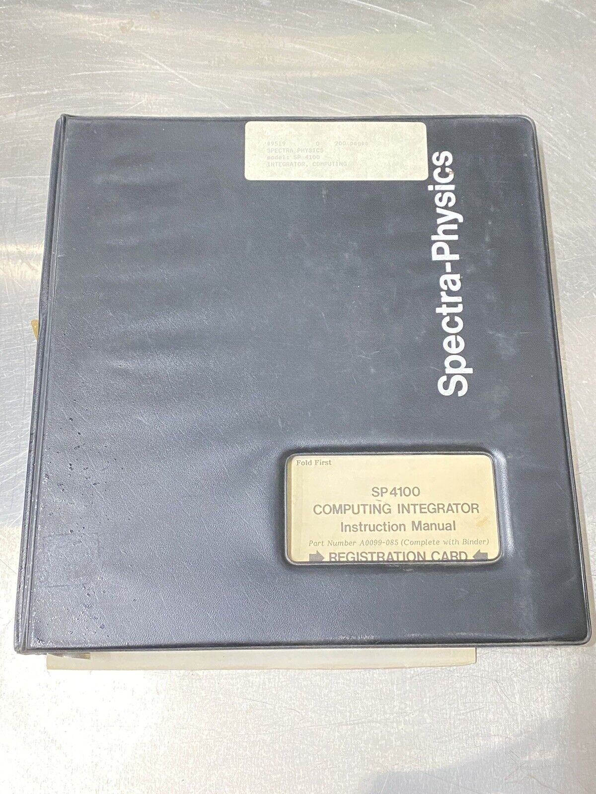 Spectra-Physics SP 4100 Computing Integrator - Users Guide / Instruction Manual