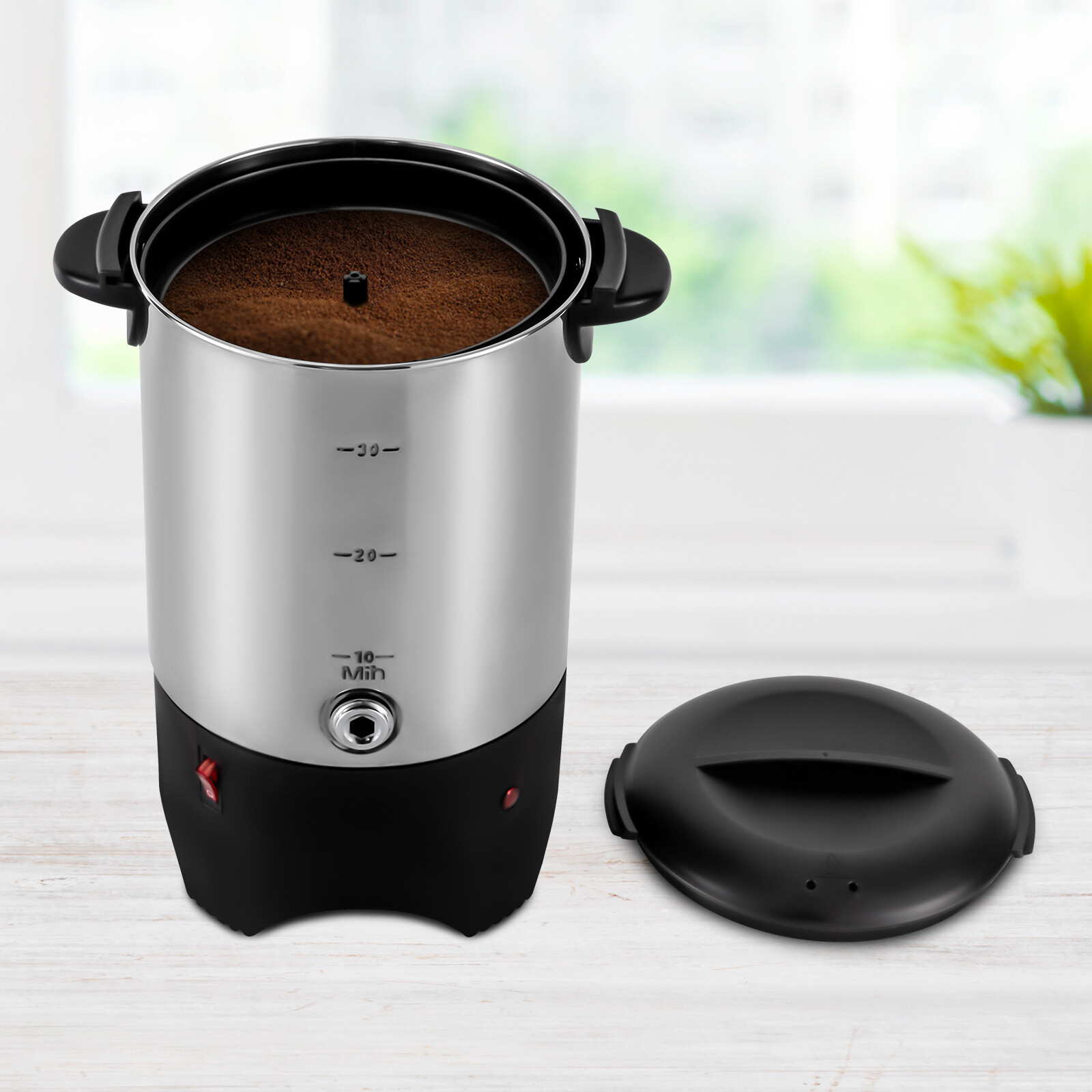 Commercial Stainless Steel Large Coffee Urn Machine Maker Big Office Hot Water