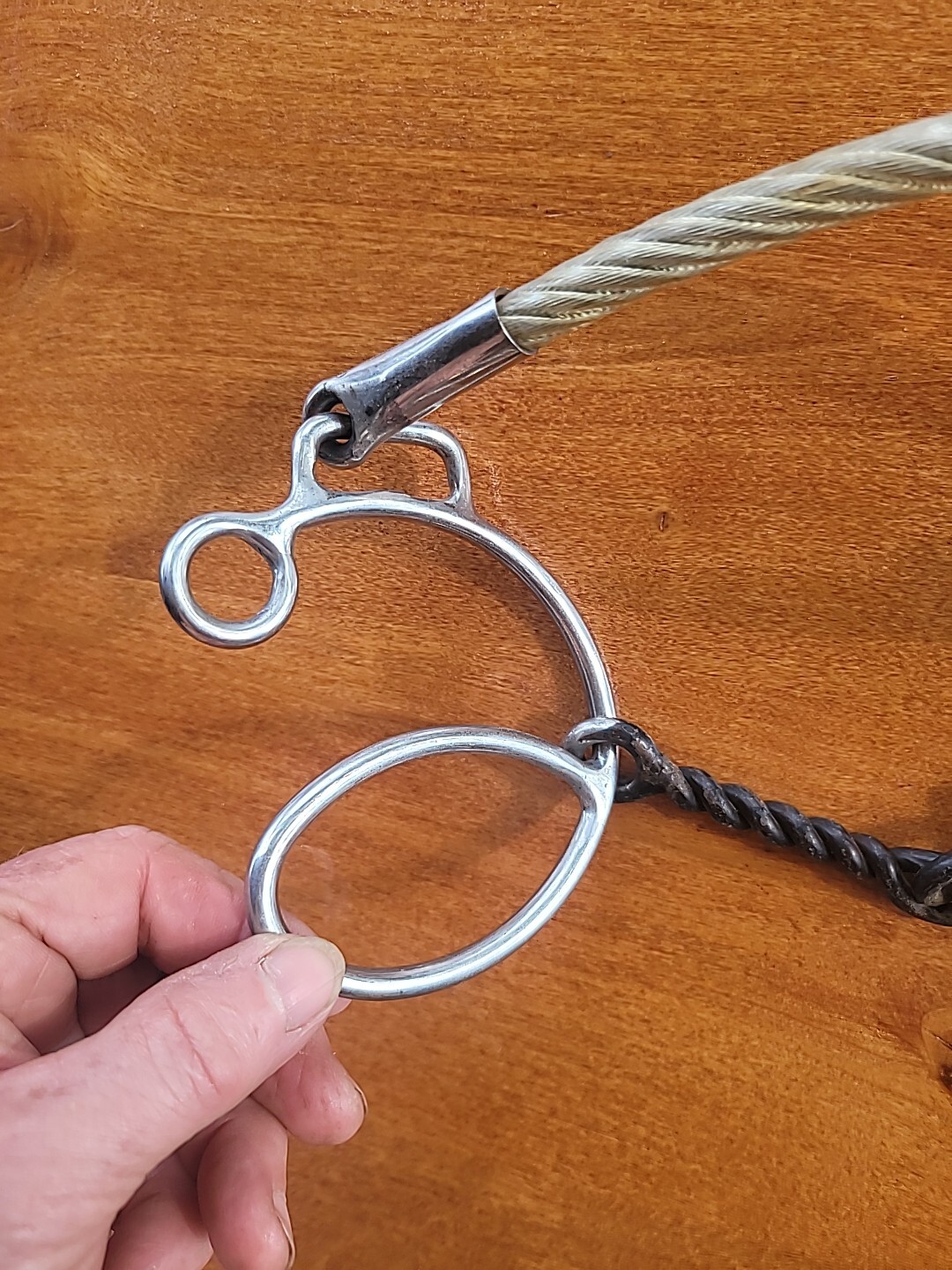Half C Twisted Snaffle Rope Nose Combo New