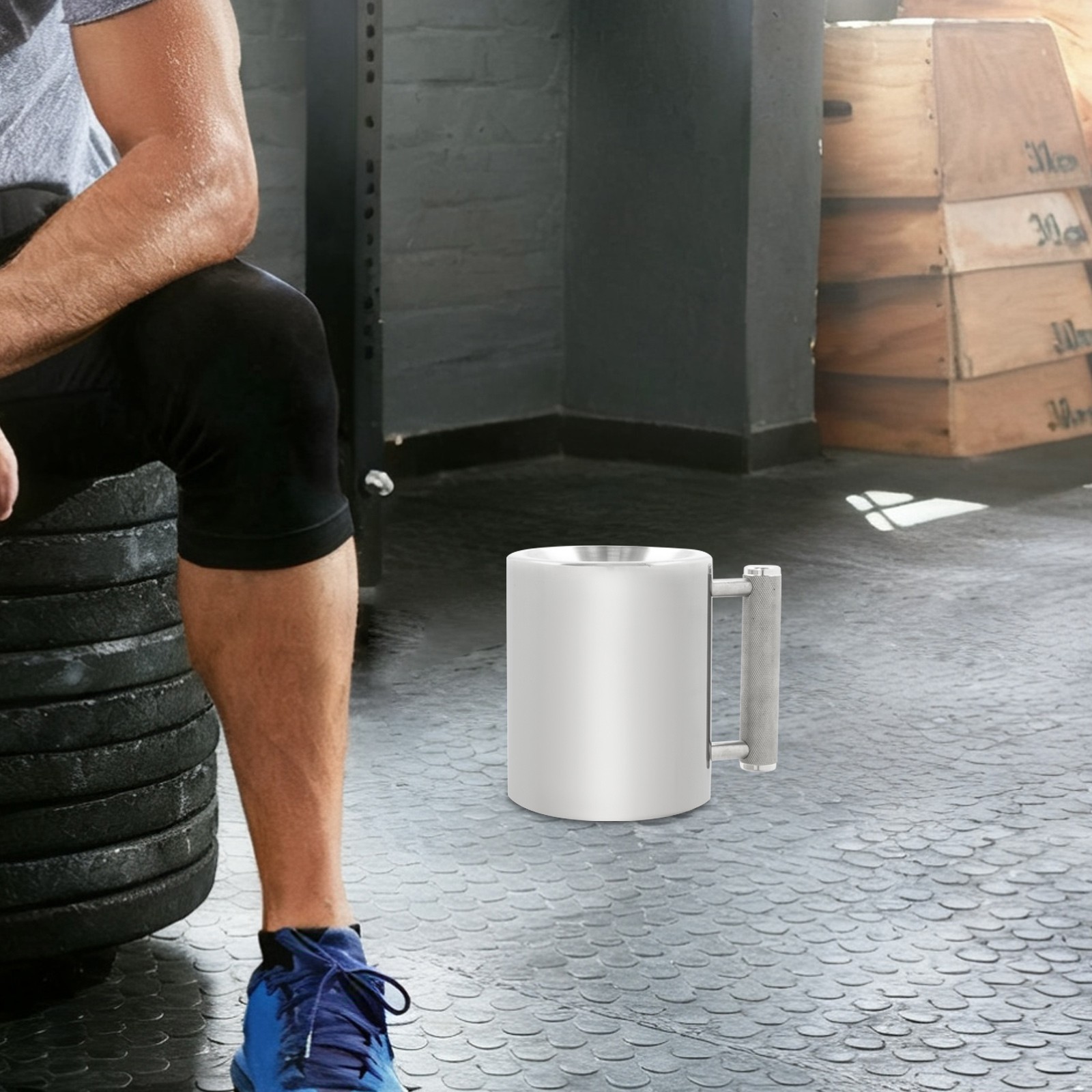 Dumbbell Heavy Cup, Stainless Steel Heavy Mug, 304 Stainless Steel Dumbbell Cup