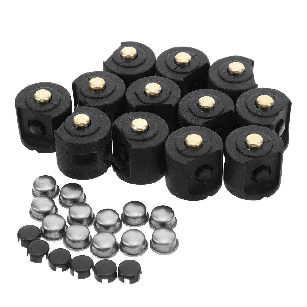 12 Sets Flashlight Hat Button Switch Protective End Cap Soft Cover