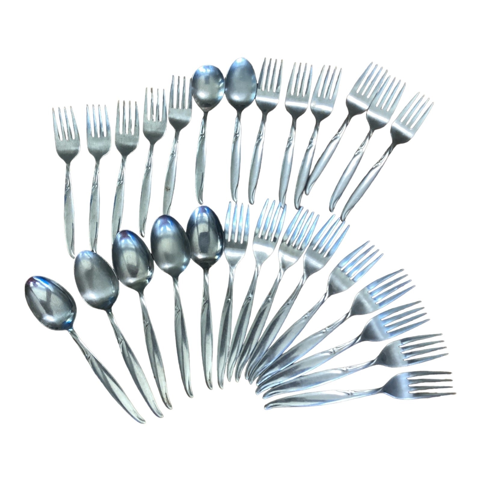Vintage Flatware Utensils Seneca Stainless Present Hong Kong 27 Pc