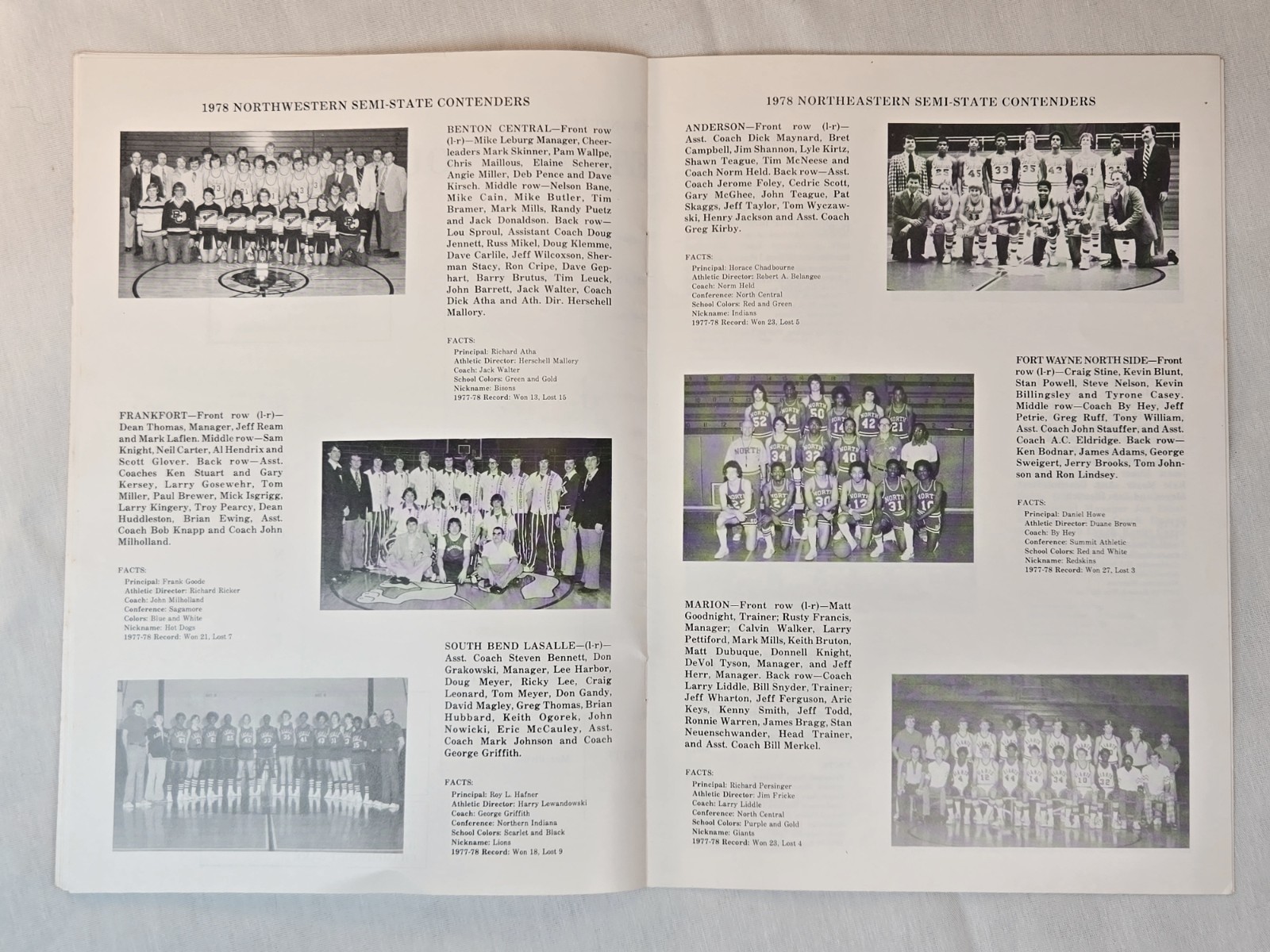 1978 IHSAA 68th Annual IN State Basketball Final Official Program- Nice!
