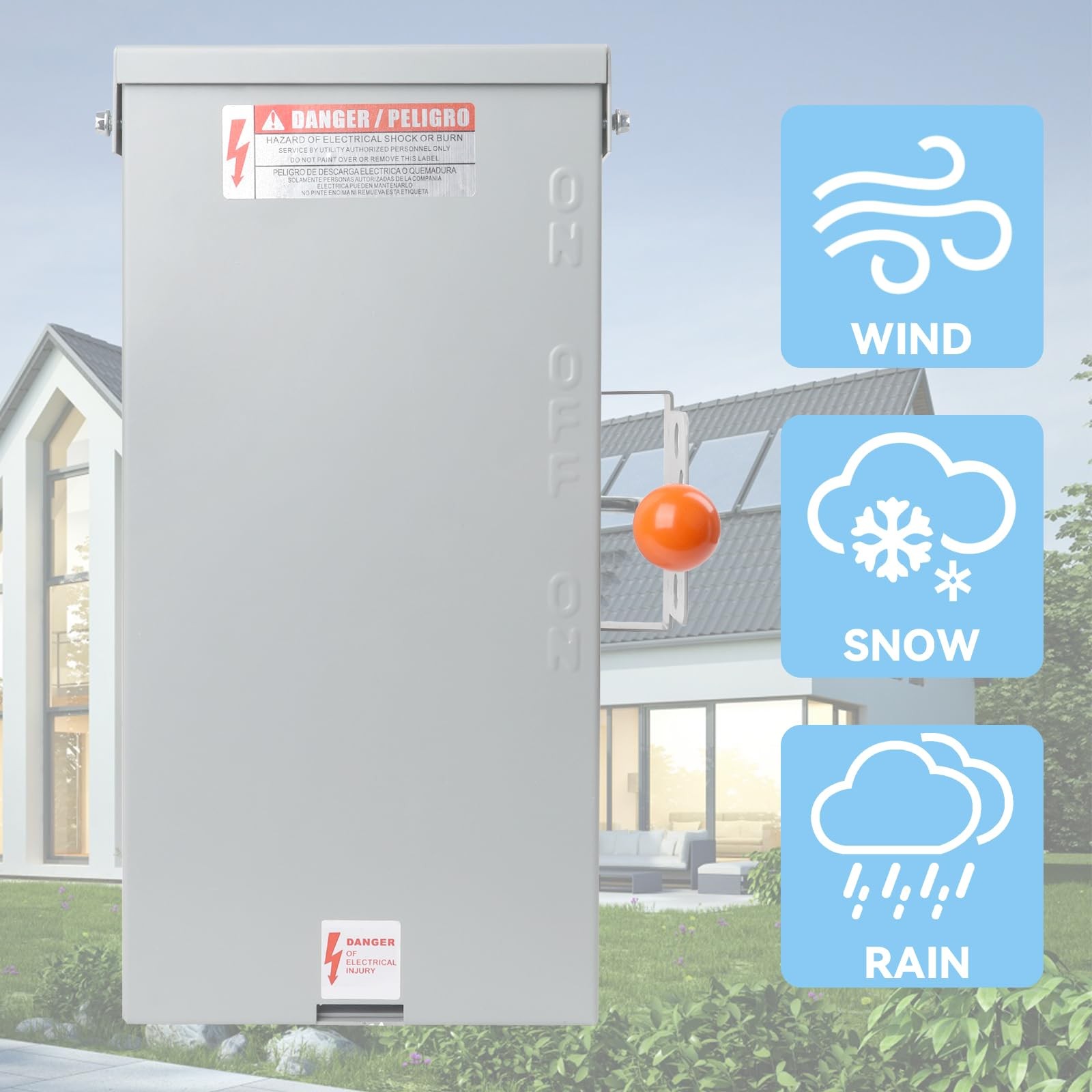 100A Generator Transfer Switch,24000W General-Duty Double-Throw Safety Switch...