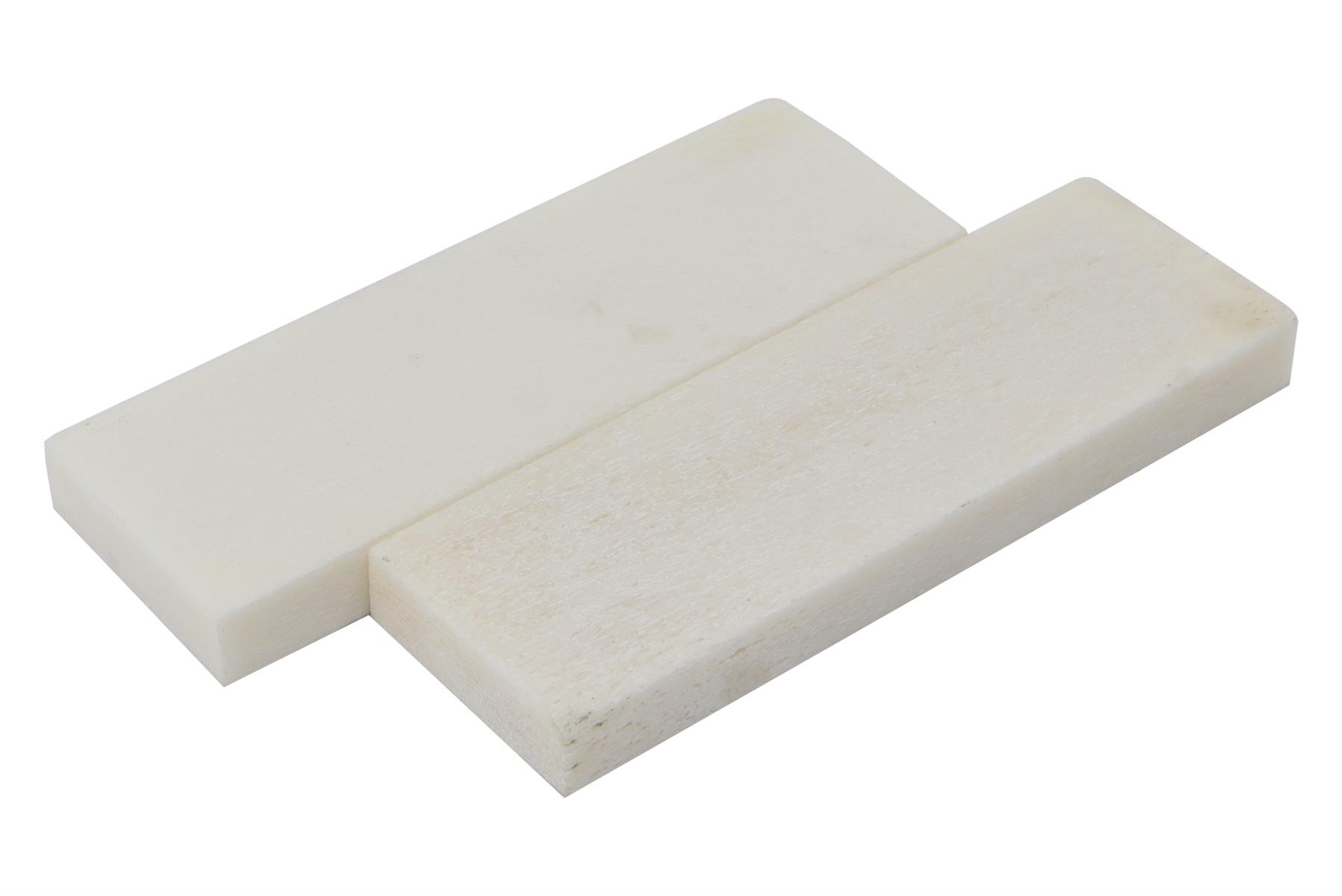 Bone Nut Blanks - 2.5" x 13/16" x .25" - White - 2 pack - Large