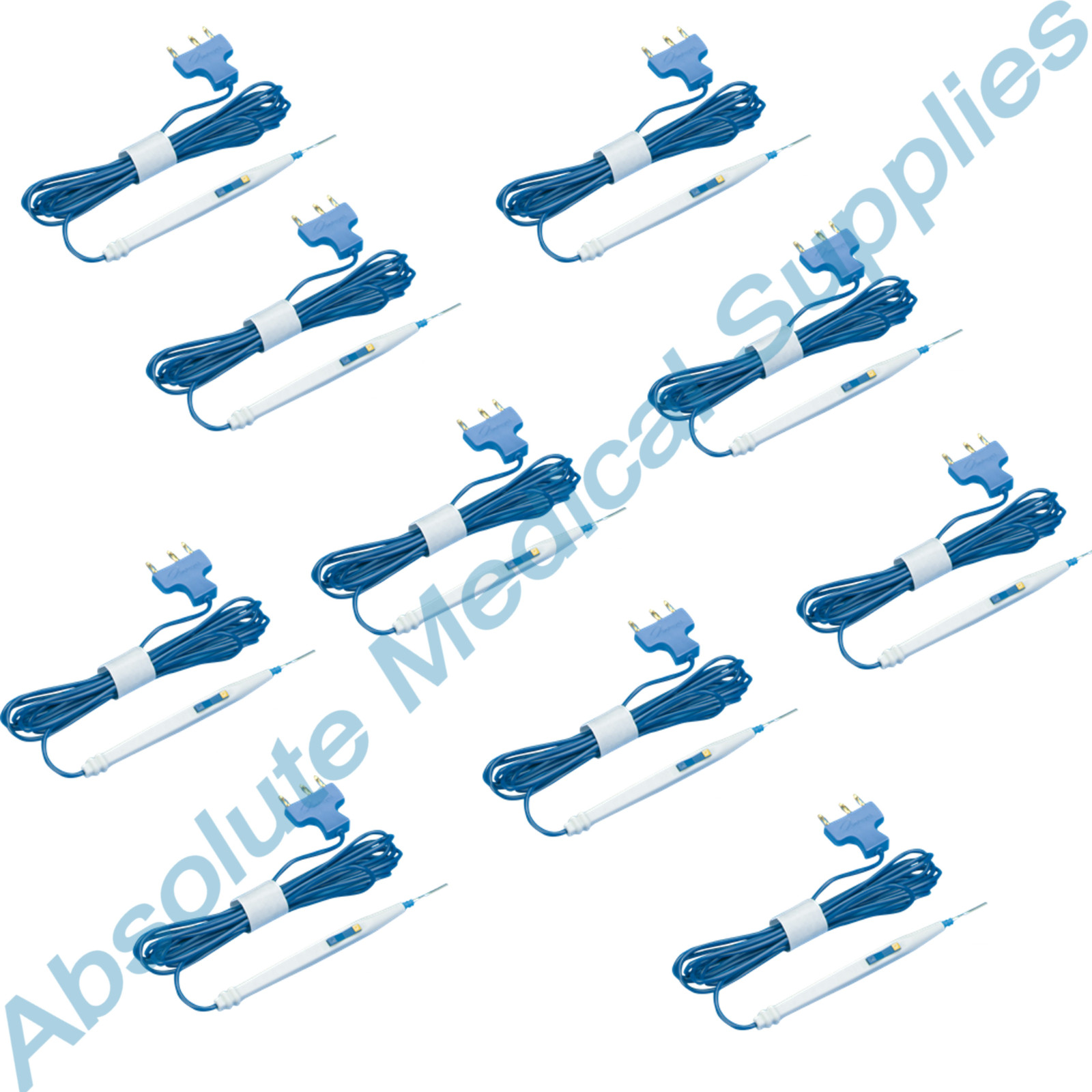 *10-Pack* DeRoyal  Electrosurgical Pencil Rocker Style With Holster 88-000001