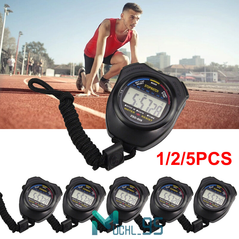 US Cronómetro Deportivo Digital LCD Impermeable Contador Cronógrafo Temporizador