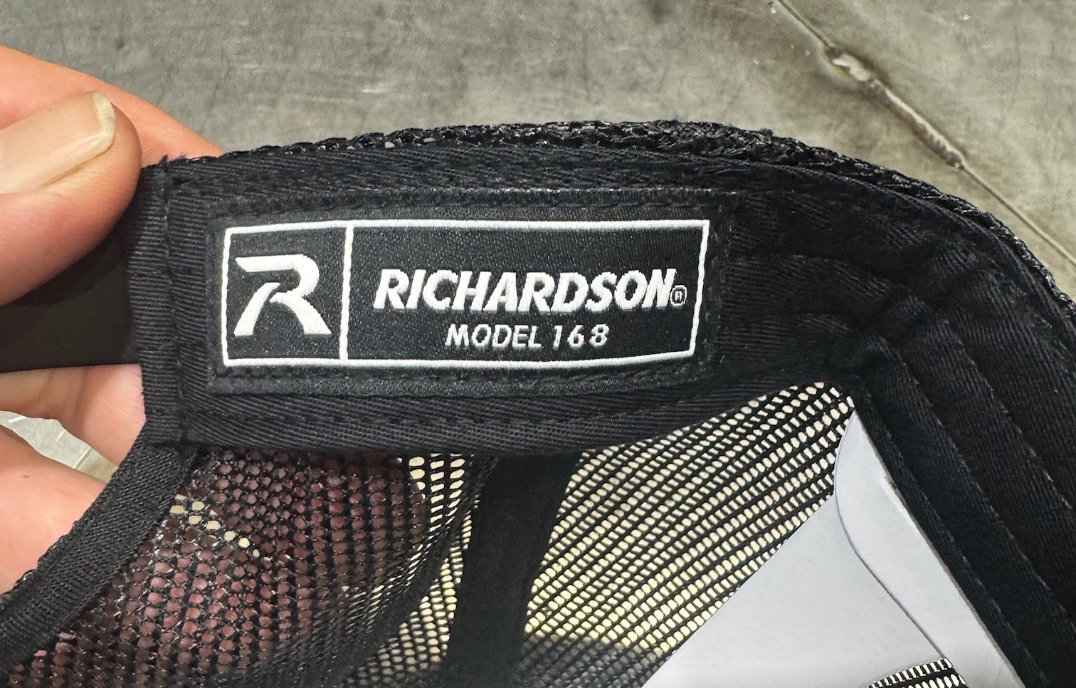 Richardson Solid Black 168 Hat Cap 7 Panel Trucker Hi-Pro Adjustable Snapback