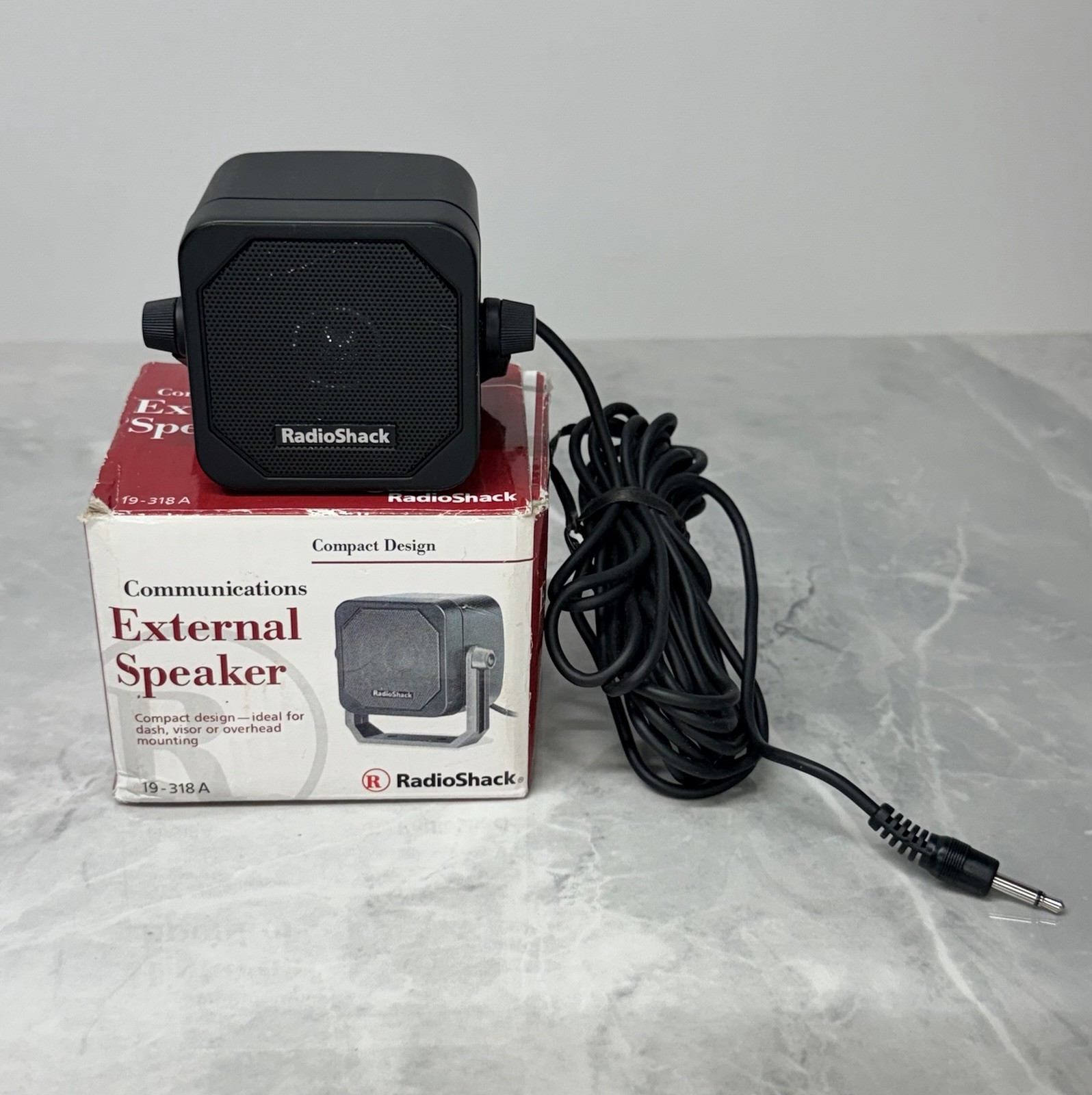 Vintage RadioShack 19-318A Compact External Speaker 3.5mm Jack - 2”