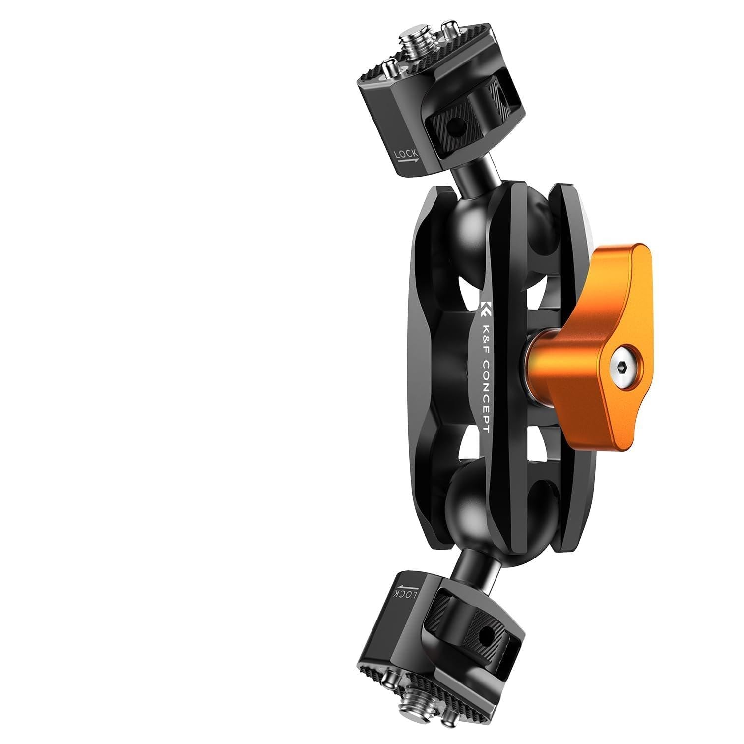 Dual Ball Heads Magic Arm Articulating 1/4"20 Screw Camera Monitor Mount