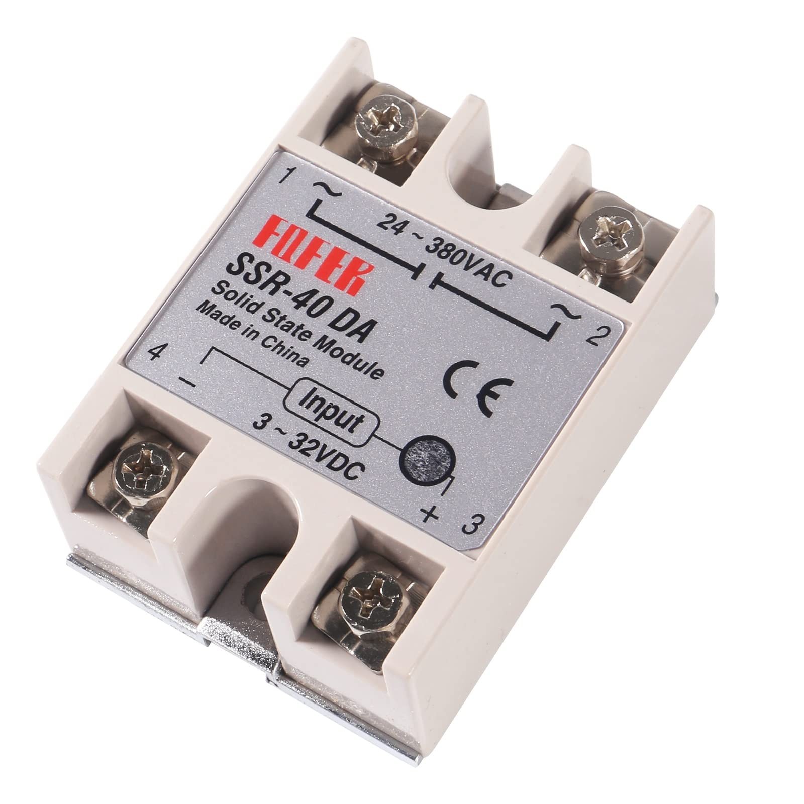 3pcs Solid State Relay SSR-40DA Single Phase Solid State Relay Module Input 3-32