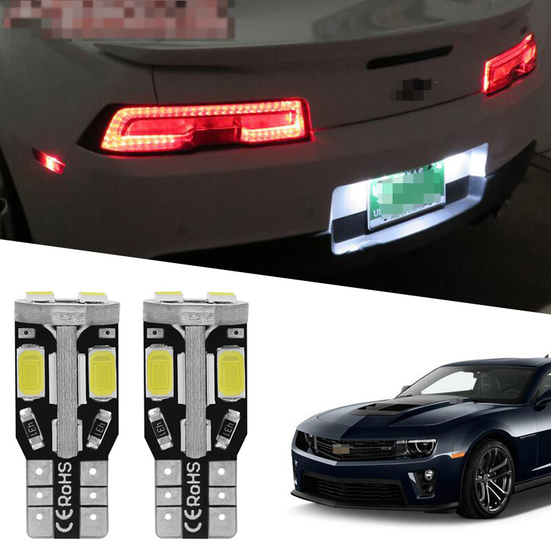 2pcs HID White 2825 LED License Plate Light Bulbs for 2010-2021 Chevrolet Camaro