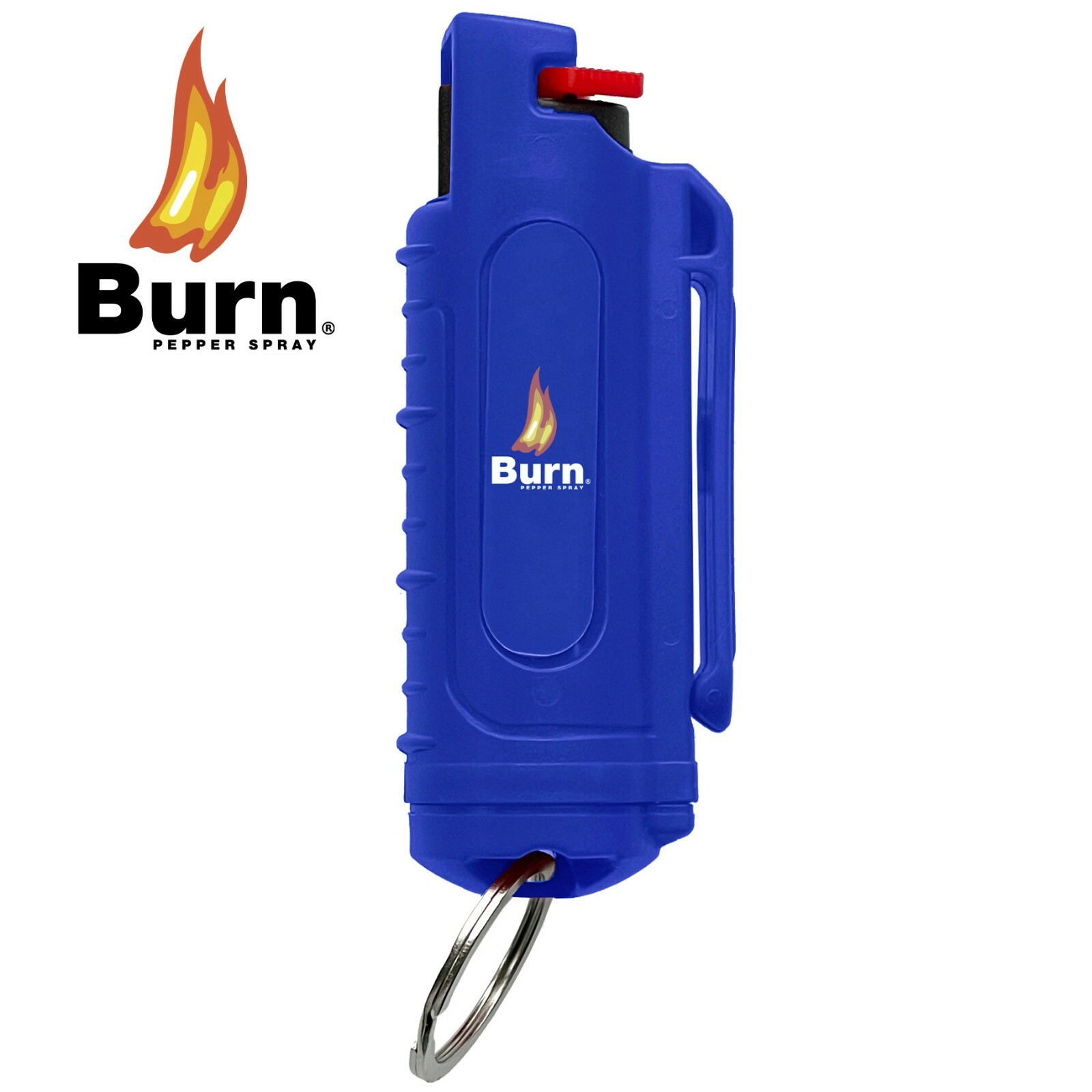 8 PACK BURN Pepper Spray 0.5oz Self Defense Keychain Security Case Molded Blue