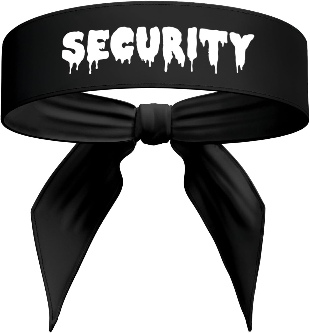"Security" Head Tie Headband Black White Guard Staff Event Bouncer Job Uniform