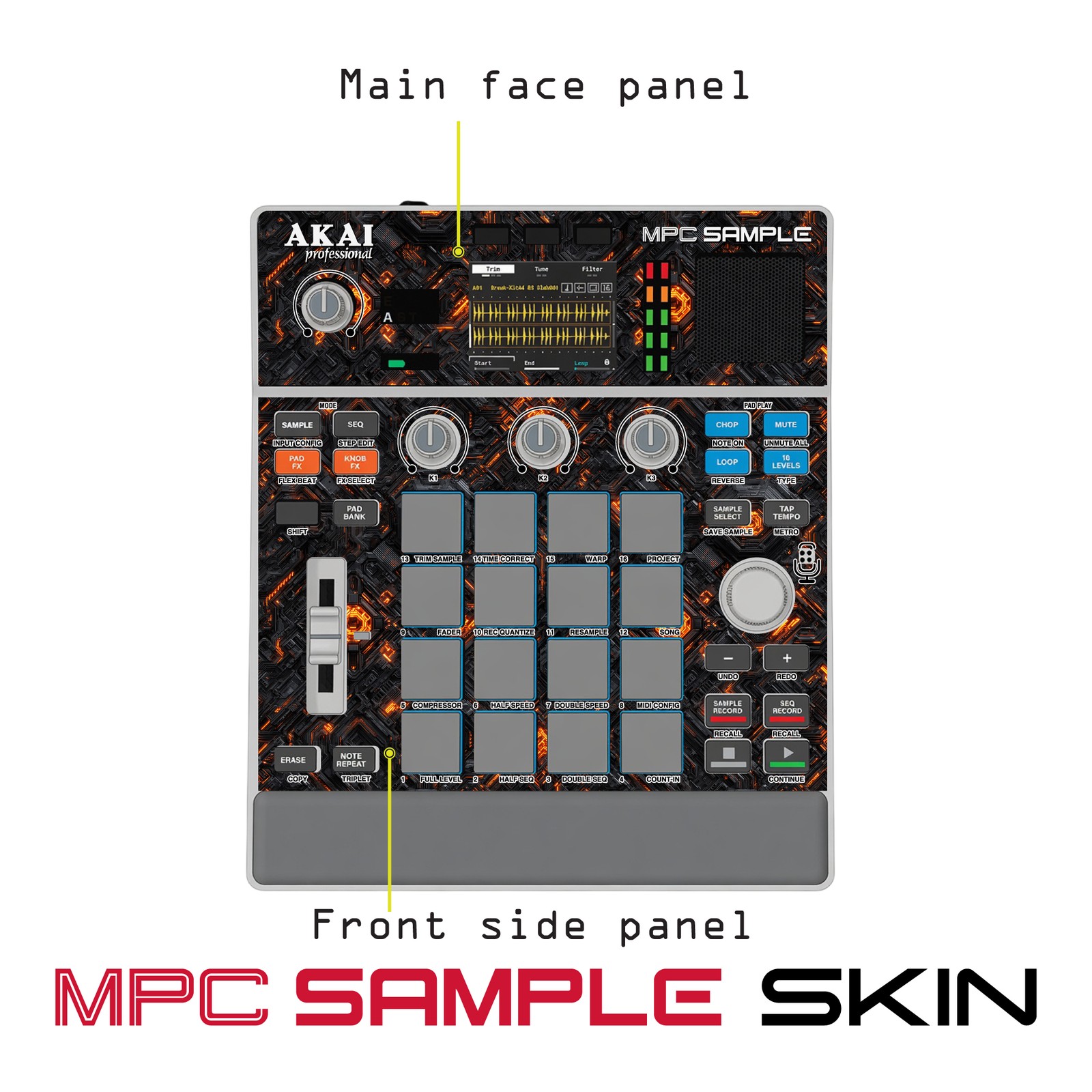 Akai MPC Sample Skin / Orange Circuit