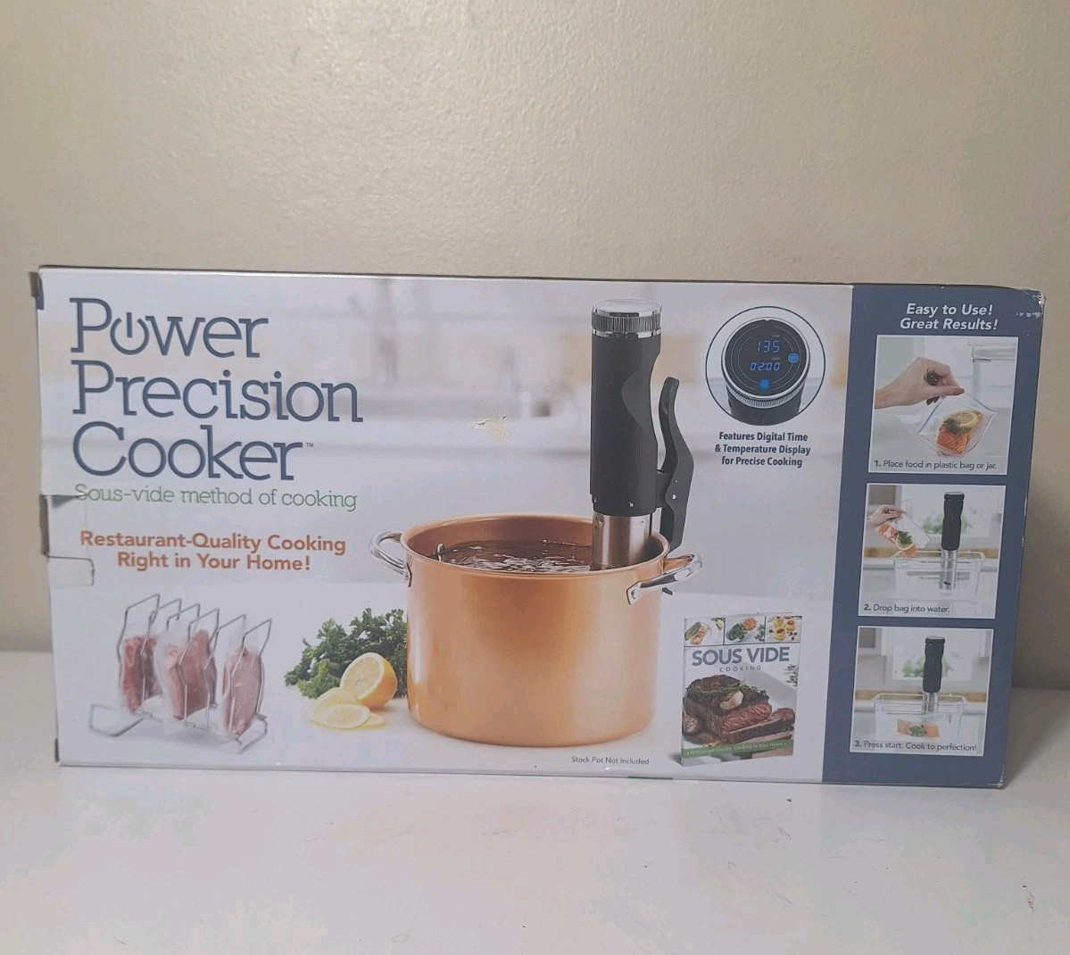 Power Precision Cooker Sous Vide Cooking with Cookbook NOB Digital Precision