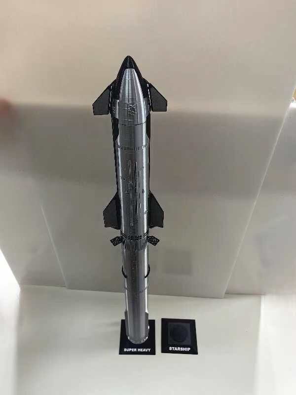 SpaceX Starship 3D Printed Spacecraft Rocket Model Decor