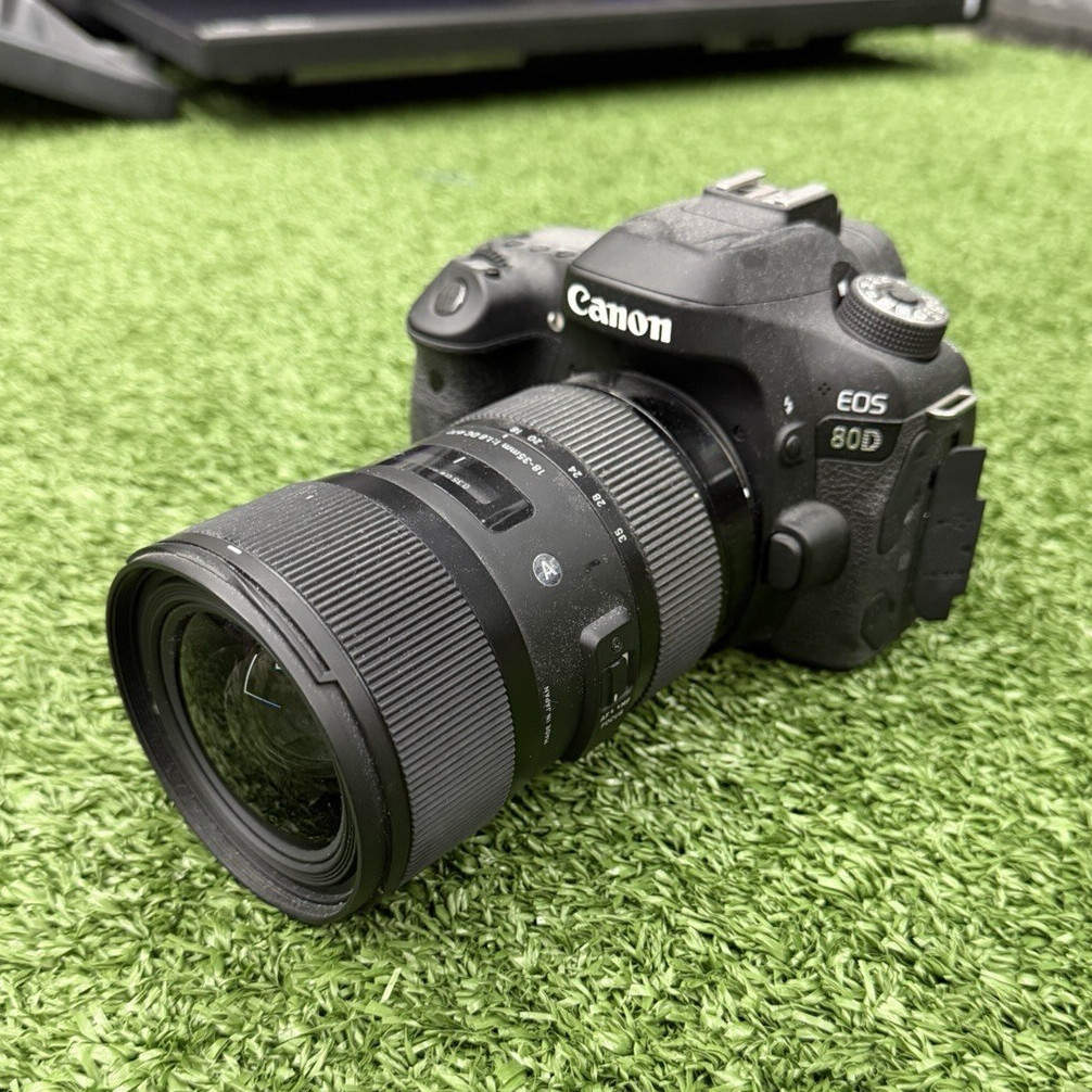 Canon EOS 80D DSLR Bundle w/ Sigma 18-35mm f/1.8, EF-S 10-18mm & Bag