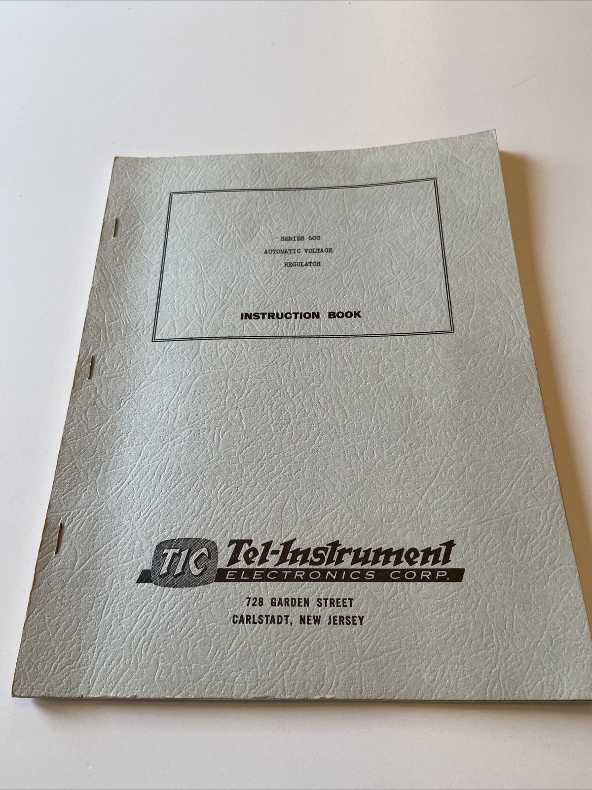Tel-Instrument Series 600 Automatic Voltage Regulator Operating  Manual