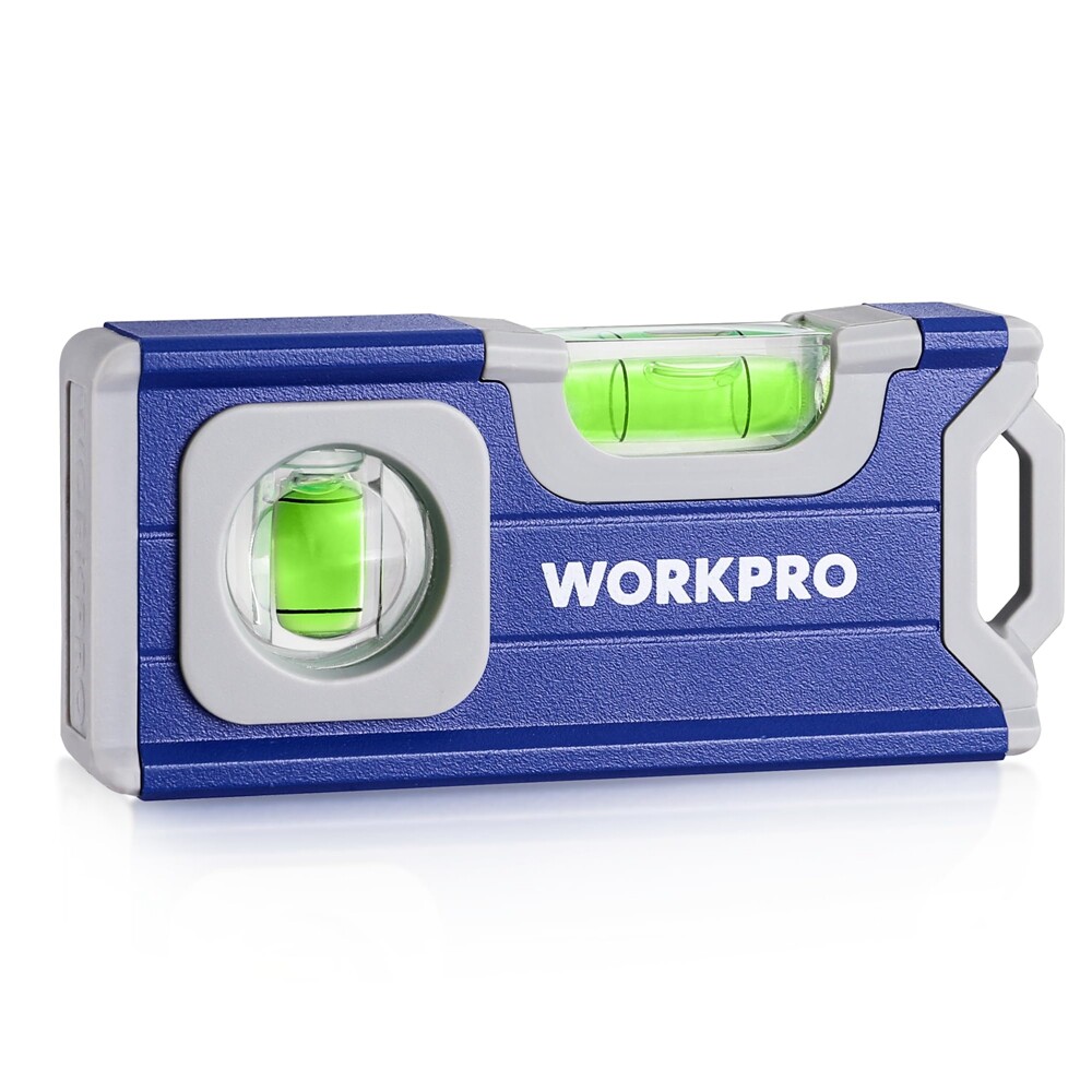 WORKPRO Small Level with 2 Bubble 90°/180° 4-1/2" Mini Level Tool Magnetic Level