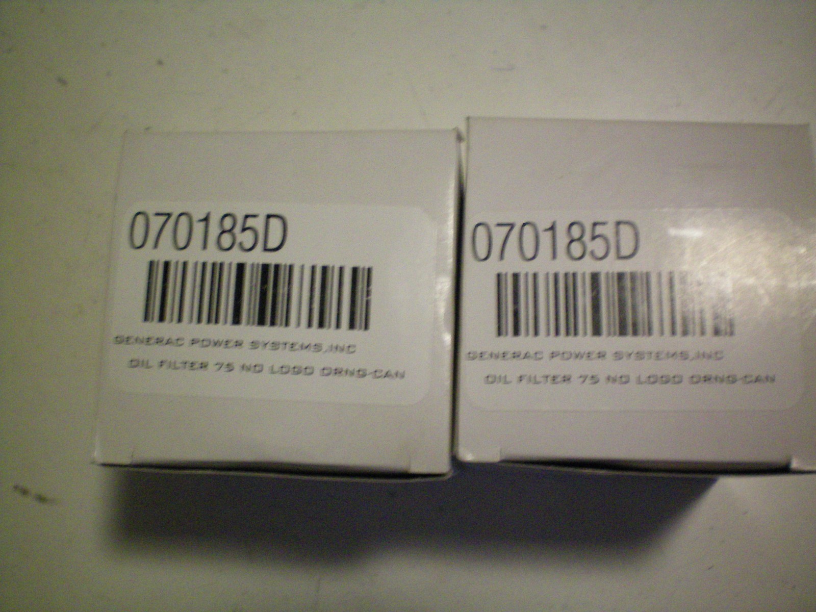 GENERAC QUANTITY TWO OF 070185D  OIL FILTERS, FREE FREIGHT