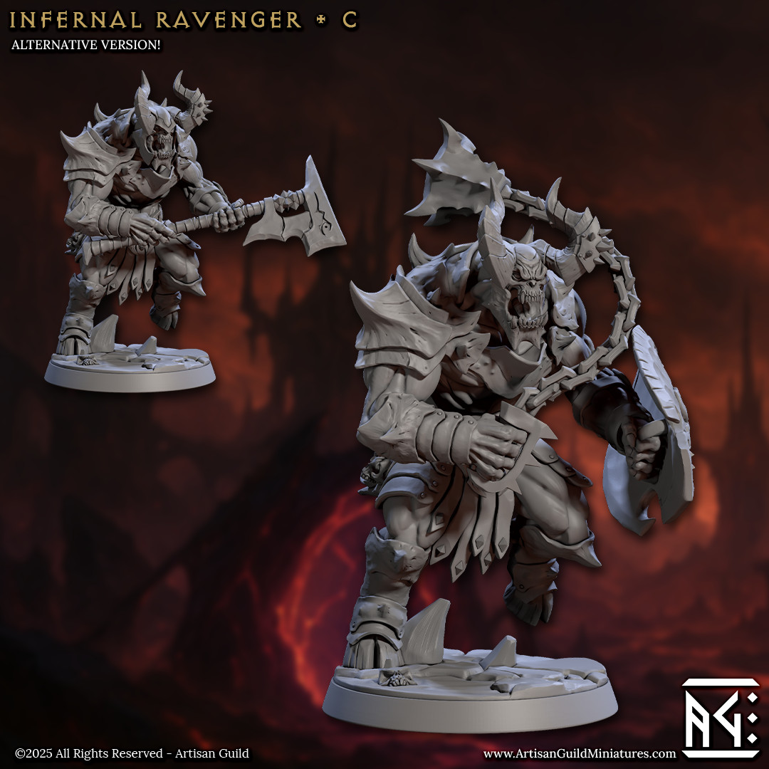 Infernal Warrior - Devil Fighter - Flail - Artisan Guild - Dungeons and Dragons