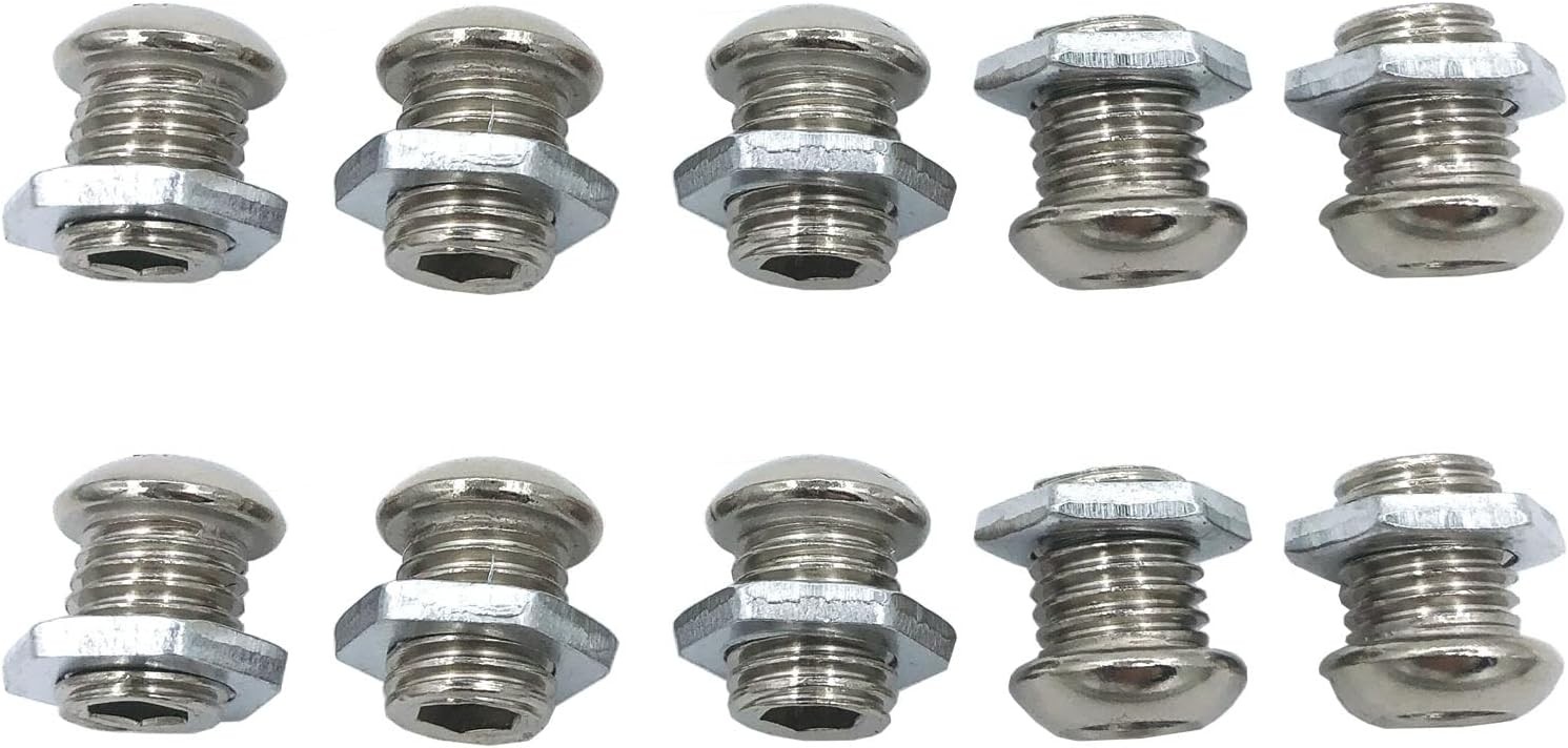 10Pcs Drum Air Vent Screws 1/2" Drum Kit Screws Replacement Part for Bass Tom Sn