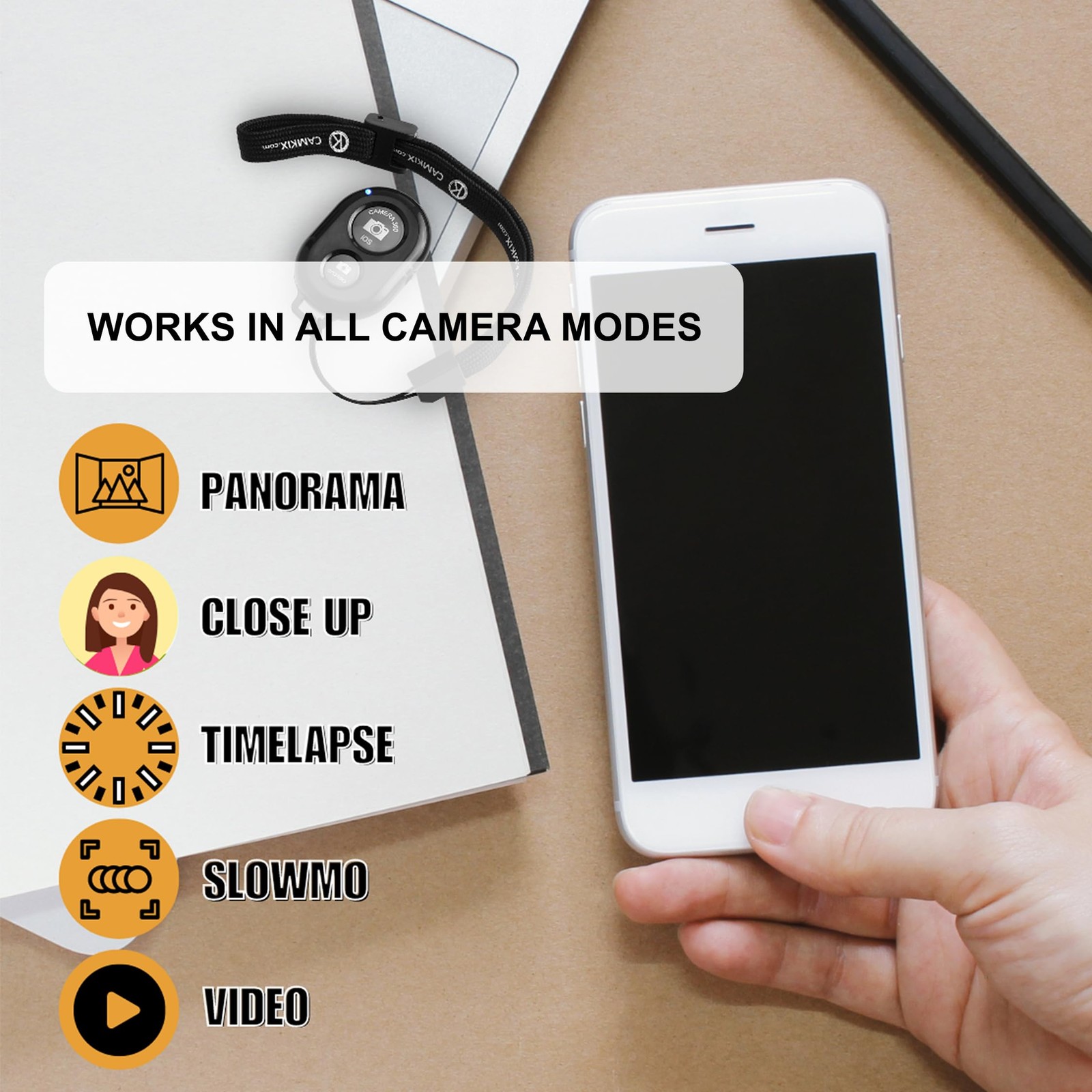 Bluetooth Camera Shutter Remote for Hands-Free Photos and Videos