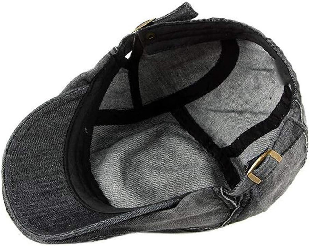 2 Pack Mens Denim Cotton Newsboy Cap Ivy Gatsby Driving Hunting Cabbie Hats