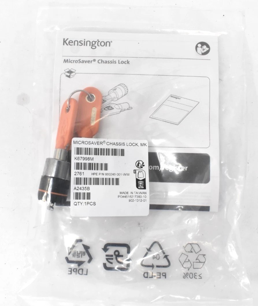 Kensington Microsaver Chassis Lock K67998M Dual Key Genuine OEM Replacement