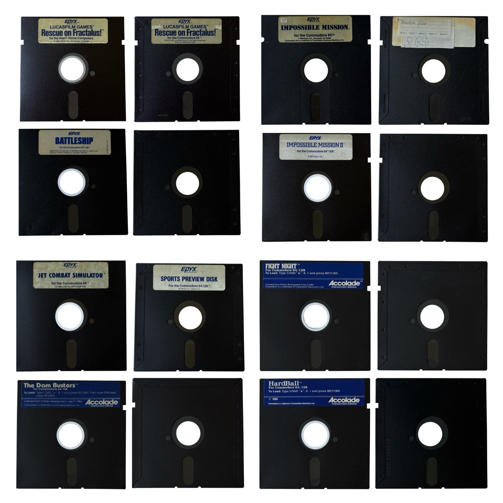 Commodore 64 Floppy Disks Untested - 50 Games + 27 Misc + Panther C64 Assembler