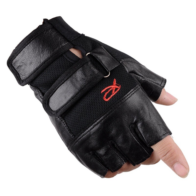 Men's Weight Lifting Gloves Gym Training Workout Grip Glove Long Wrist Strap New