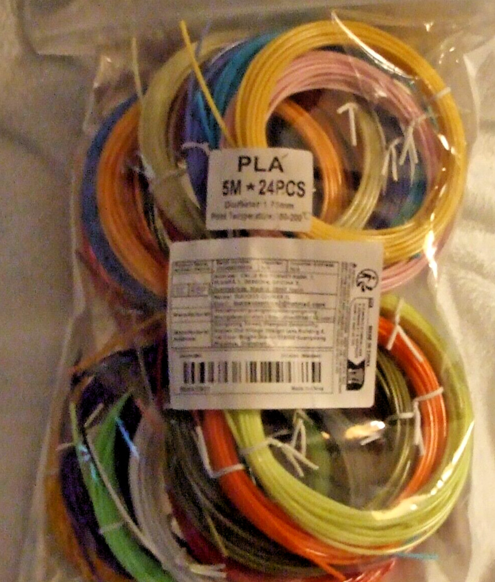 New PLA 3D Printer Filament 5M 1.75mm 24 Colors
