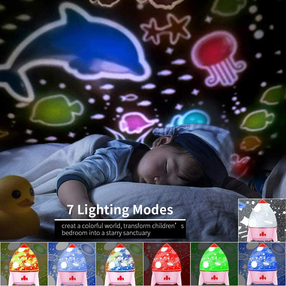 Galaxy Light Projector for Bedroom, Christmas Starlight Ocean Birthday Projector